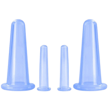 Load image into Gallery viewer, 4 coppette in silicone per coppettazione per massaggio facciale