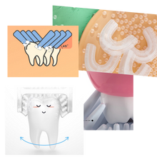 Load image into Gallery viewer, Spazzolino da denti elettrico a forma di u per bambini