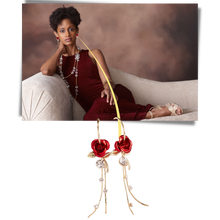 Carica l'immagine nel visualizzatore di Gallery, Orecchini con nappe rosa - Ozerty