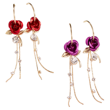 Carica l'immagine nel visualizzatore di Gallery, Orecchini con nappe rosa - Ozerty