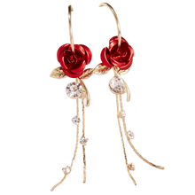 Carica l'immagine nel visualizzatore di Gallery, Orecchini con nappe rosa - Ozerty