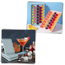 Load image into Gallery viewer, Set di vassoi per cubetti di ghiaccio rotondi - Ozerty