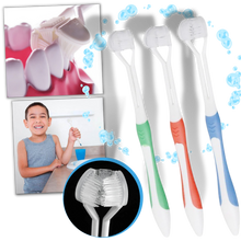 Load image into Gallery viewer, Spazzolino a tre lati per adulti e bambini - Ozerty