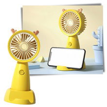 Carica l'immagine nel visualizzatore di Gallery, Mini ventilatore USB con supporto per telefono - Ozerty