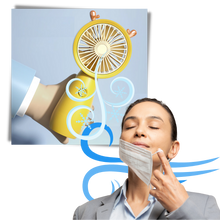 Carica l'immagine nel visualizzatore di Gallery, Mini ventilatore USB con supporto per telefono - Ozerty