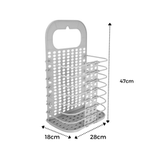 Load image into Gallery viewer, Cesto da bucato pieghevole in plastica montabile a parete - Ozerty
