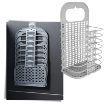 Load image into Gallery viewer, Cesto da bucato pieghevole in plastica montabile a parete - Ozerty