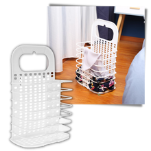 Load image into Gallery viewer, Cesto da bucato pieghevole in plastica montabile a parete - Ozerty
