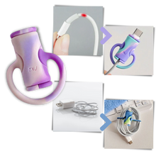 Carica l'immagine nel visualizzatore di Gallery, Avvolgicavo in silicone 2 in 1 - Ozerty