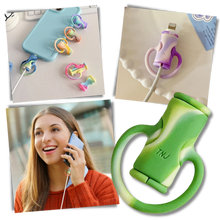 Carica l'immagine nel visualizzatore di Gallery, Avvolgicavo in silicone 2 in 1 - Ozerty