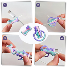 Carica l'immagine nel visualizzatore di Gallery, Avvolgicavo in silicone 2 in 1 - Ozerty