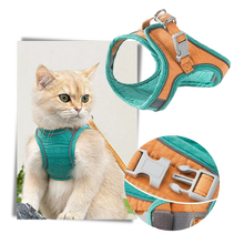 Load image into Gallery viewer, Set imbracatura e guinzaglio per animali - Ozerty