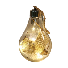 Carica l'immagine nel visualizzatore di Gallery, Lampadina a sfera di Natale trasparente a LED