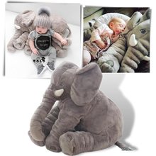 Load image into Gallery viewer, Cuscino grande di peluche di elefante - Ozerty