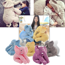 Load image into Gallery viewer, Cuscino grande di peluche di elefante
