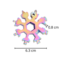 Carica l'immagine nel visualizzatore di Gallery, Multiutensile a fiocco di neve in acciaio inossidabile 18-in-1 - Ozerty