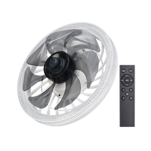 Carica l'immagine nel visualizzatore di Gallery, Ventilatore da soffitto estetico con luce e telecomando -Nero - Ozerty