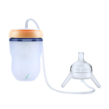 Load image into Gallery viewer, Biberon per autoalimentazione con valvola anticolica -Arancione - Ozerty