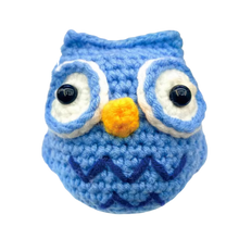 Load image into Gallery viewer, Kit di Animali all'Uncinetto per Principianti -Gufo blu - Ozerty