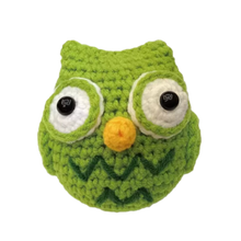Load image into Gallery viewer, Kit di Animali all'Uncinetto per Principianti -Gufo verde - Ozerty