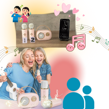Carica l'immagine nel visualizzatore di Gallery, Mini Karaoke Bluetooth a Doppio Microfono per Bambini - Ozerty
