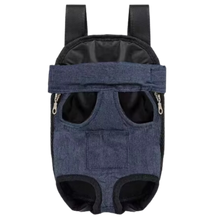 Load image into Gallery viewer, Zaino Trasportatore per Cani e Gatti -Jeans blu scuro - Ozerty