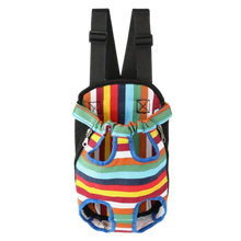 Load image into Gallery viewer, Zaino Trasportatore per Cani e Gatti -Tela con arcobaleno - Ozerty