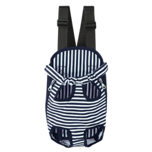 Load image into Gallery viewer, Zaino Trasportatore per Cani e Gatti -Tela a strisce - Ozerty