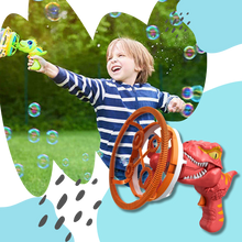 Carica l'immagine nel visualizzatore di Gallery, Macchina per bolle di sapone colorate a forma di dinosauro - Ozerty