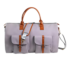 Load image into Gallery viewer, Borsa a Duffel Convertibile per Abbigliamento -Grigio - Ozerty