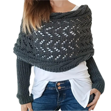 Load image into Gallery viewer, Accogliente Coprispalle Lavorato a Maglia -Grigio scuro - Ozerty