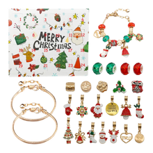 Load image into Gallery viewer, Calendario dell'Avvento 24 Giorni con Gioielli Fai-da-Te -Oro - Ozerty