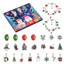 Load image into Gallery viewer, Calendario dell'Avvento 24 Giorni con Gioielli Fai-da-Te -Pupazzo di neve - Ozerty