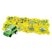 Load image into Gallery viewer, Set di piste educative per auto elettriche -Dinosauro/15 Pezzi - Ozerty