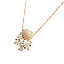 Load image into Gallery viewer, Elegante collana con charm per la mamma -2 Ragazzi 1 Ragazza - Ozerty