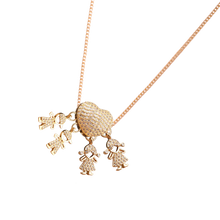 Load image into Gallery viewer, Elegante collana con charm per la mamma -2 Ragazzi 2 Ragazze - Ozerty