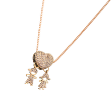 Load image into Gallery viewer, Elegante collana con charm per la mamma -1 Ragazzo 1 Ragazza - Ozerty