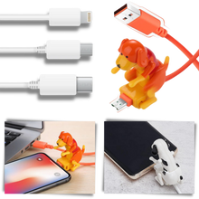 Load image into Gallery viewer, Cavo di ricarica rapida con cane saltellante - Ozerty