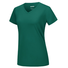 Carica l'immagine nel visualizzatore di Gallery, Maglia con scollo a V a raffreddamento istantaneo da donna -Verde smeraldo - Ozerty