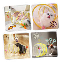 Load image into Gallery viewer, Tunnel interattivo compatto per gatti - Ozerty