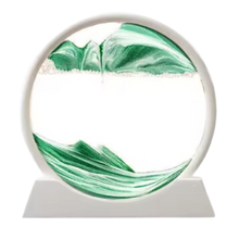 Load image into Gallery viewer, Quadro Ipnotico di Sabbia in Movimento -Verde con cornice bianca/18 x 19 cmVerde con cornice bianca/25 x 26 cm - Ozerty