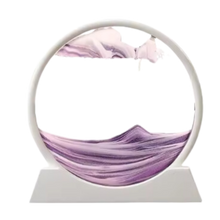 Load image into Gallery viewer, Quadro Ipnotico di Sabbia in Movimento -Viola con cornice bianca/18 x 19 cmViola con cornice bianca/25 x 26 cm - Ozerty