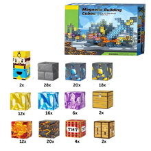 Load image into Gallery viewer, Blocchi magnetici educativi di Minecraft -144 PCS - Ozerty