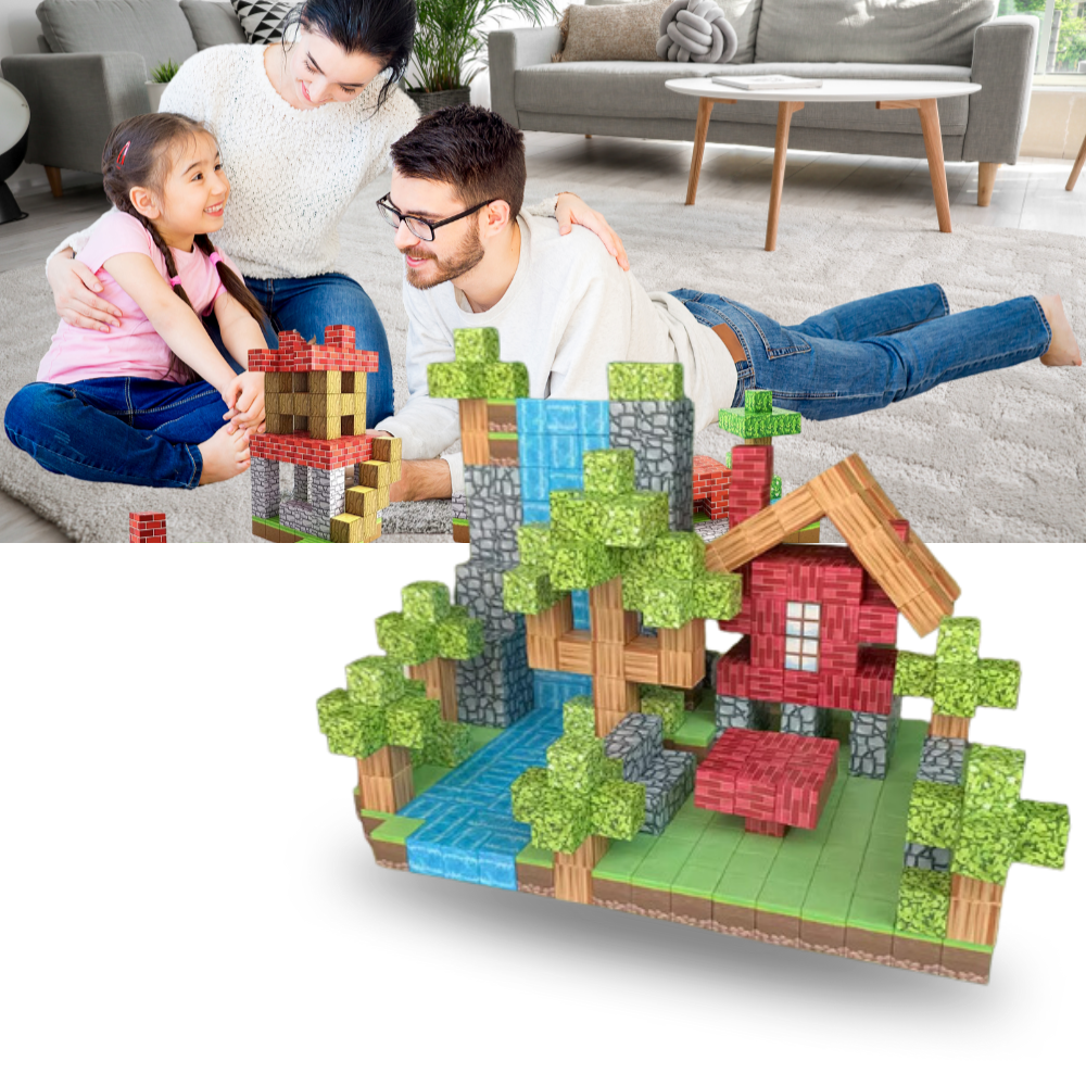 Blocchi Magnetici 110 Pezzi Tema Natalizio – Giocattoli Costruzione 3D Per Bambini 3+ Anni – Regalo Di Natale E Compleanno