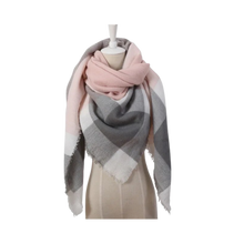 Load image into Gallery viewer, Sciarpa in cashmere a quadri effetto mohair -Venezia - Ozerty