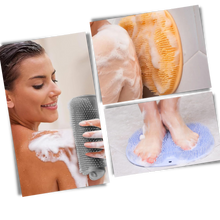 Load image into Gallery viewer, Spazzola da doccia rilassante per schiena e piedi - Ozerty