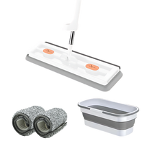 Carica l'immagine nel visualizzatore di Gallery, Mocio autoavvolgenti con secchio -Mocio bianco con secchio - Ozerty