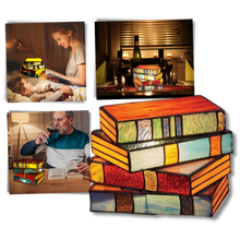 Load image into Gallery viewer, Lampada a libri impilati senza tempo - Ozerty