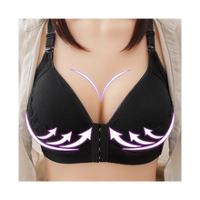 Load image into Gallery viewer, Reggiseno push up senza fili per taglie forti -Pizzo nero - Ozerty