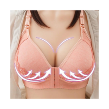 Load image into Gallery viewer, Reggiseno push up senza fili per taglie forti -Pizzo rosa - Ozerty
